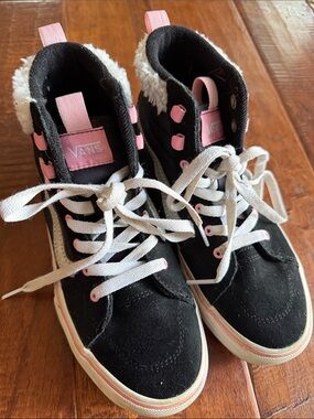Kids Vans Sk8-Hi MTE-2 Dip - Black/Pink MTE-2 Dip High-Top Sneakers in Black & P